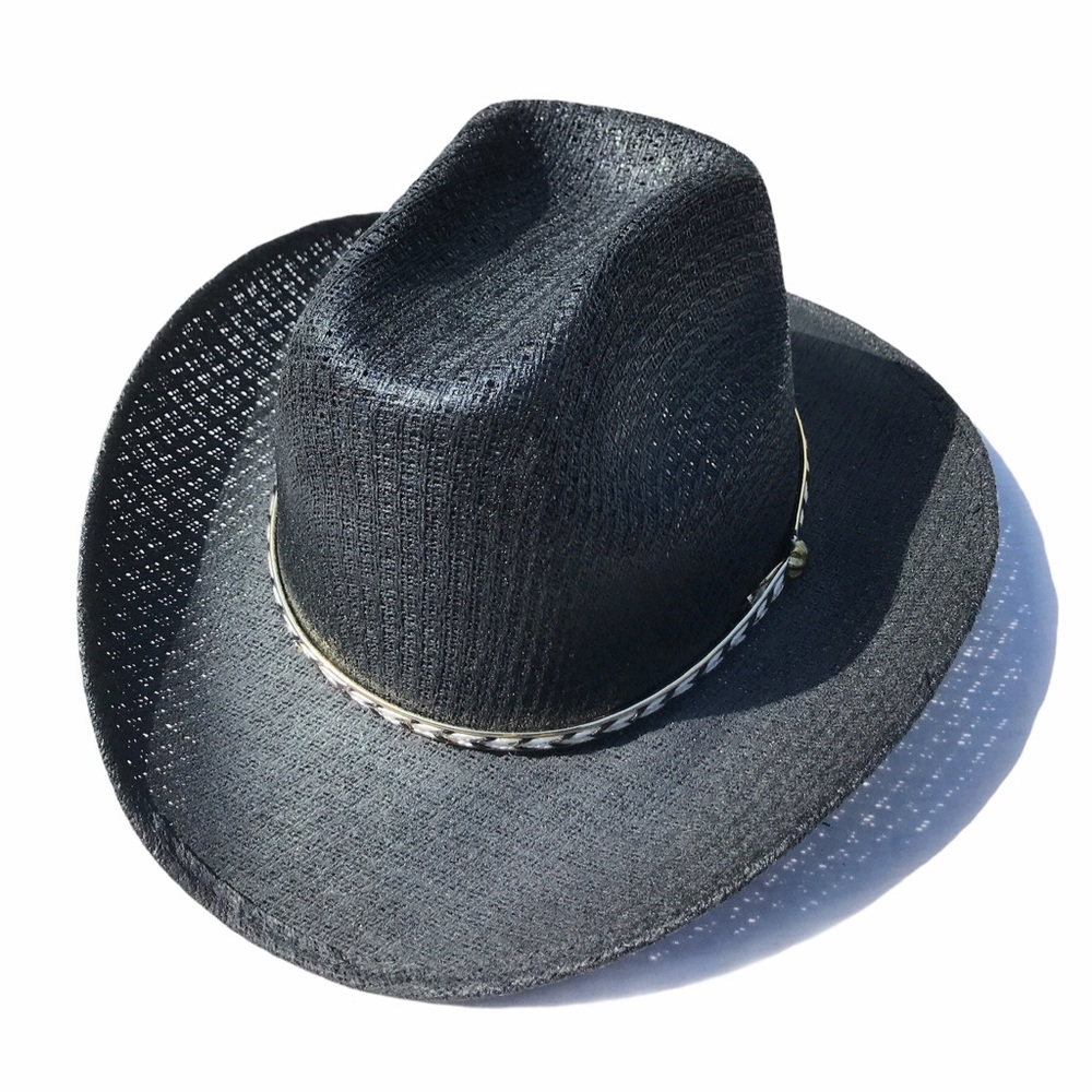 Blacked Basket Weave Cowgirl Hat
